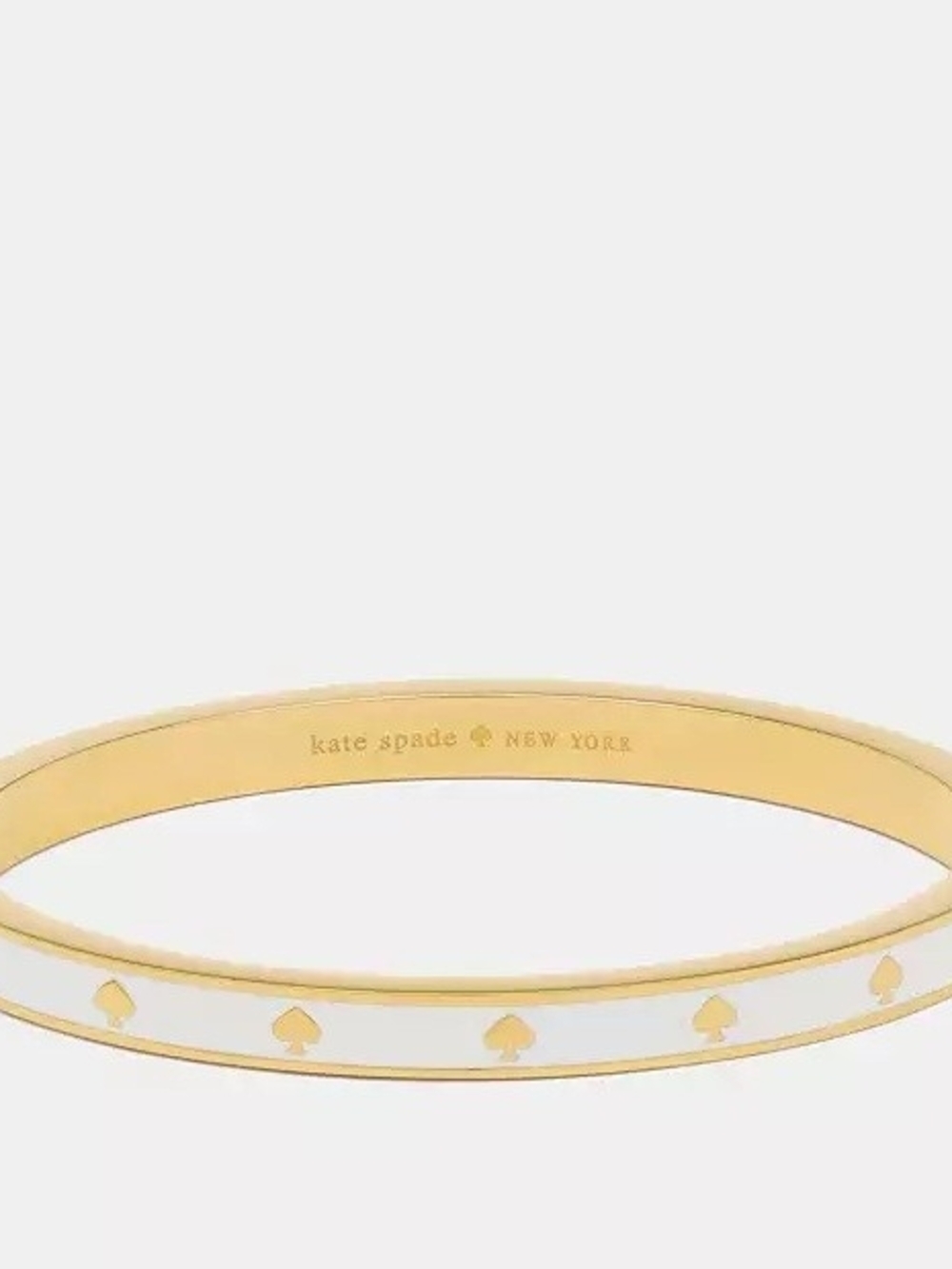 🆕️ Kate Spade White Spot The Spade Enamel Hinged Bangle